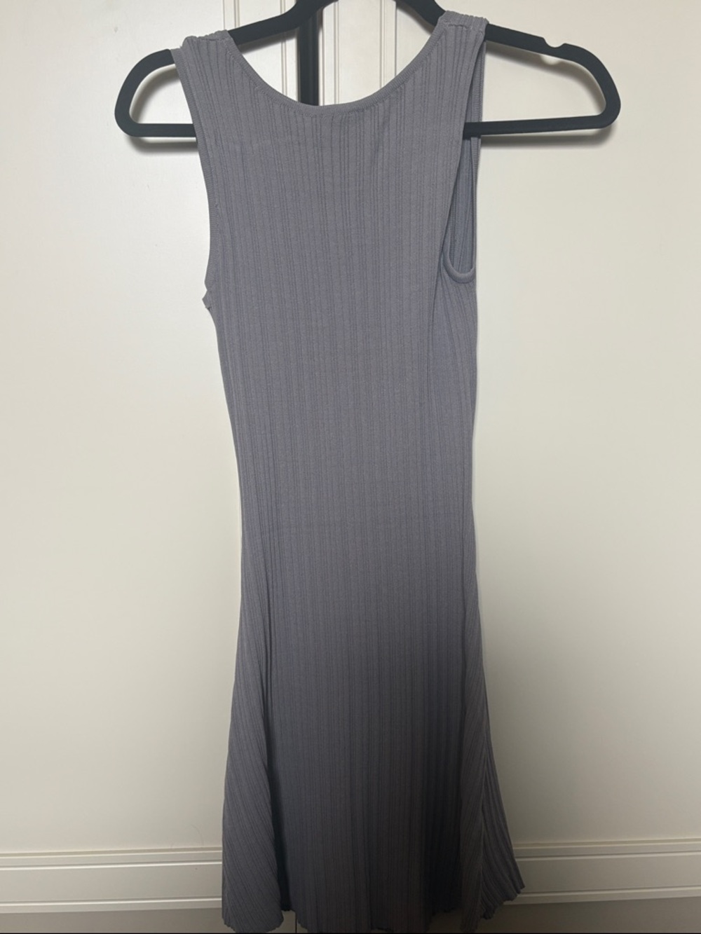 Princess Polly Sleeveless Ribbed Midi Dress - Gray